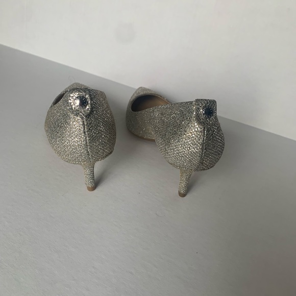 Michael Kors silver kitten heels. - Picture 2 of 5